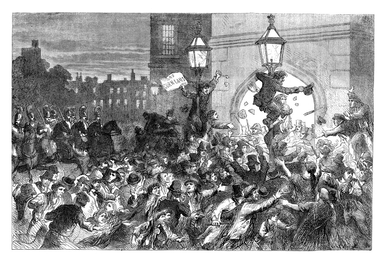 Avam Kamarası girişinde ekmek isyanları, Westminster, Londra, 1815 c1895 by Unbekannt