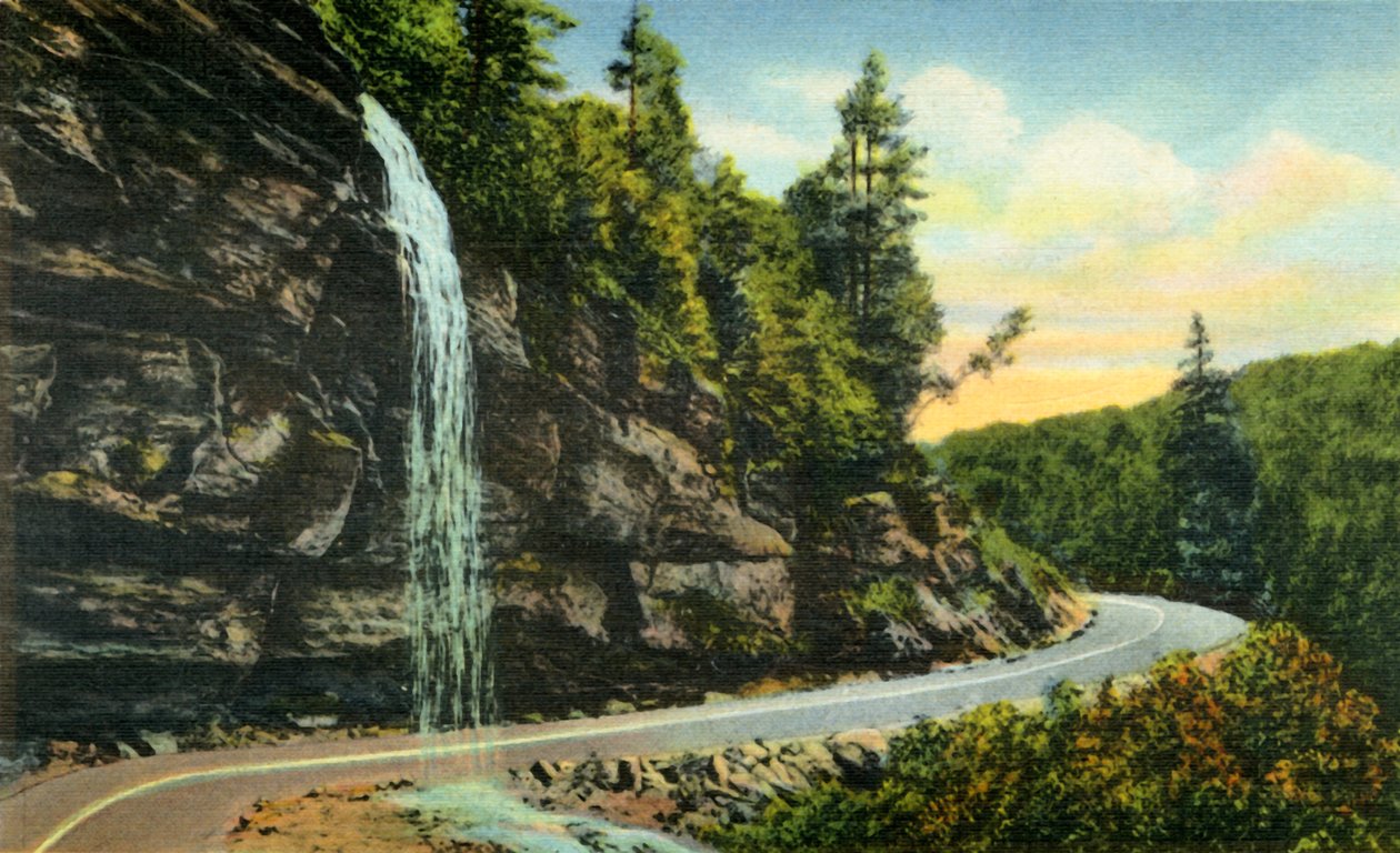 Bridal Veil Falls, Batı Kuzey Karolina, 1942. by Unbekannt