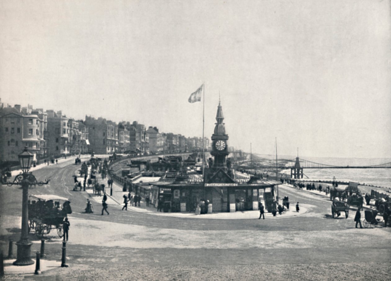 Brighton - Akvaryum Girişi, Zincir İskelesini Gösteriyor, 1895 by Unbekannt