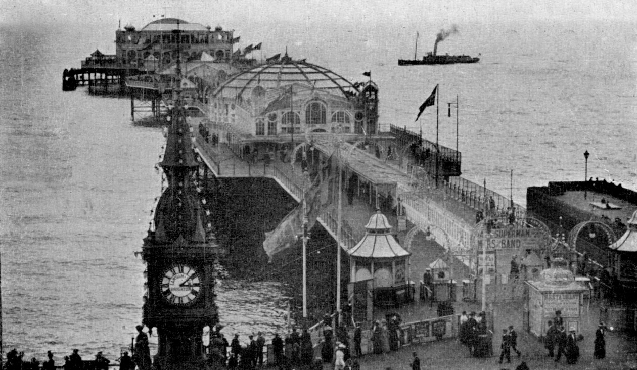 Brighton Akvaryumu ve Saray İskelesi, Brighton, Doğu Sussex, 20. yüzyılın başlarında by Unbekannt