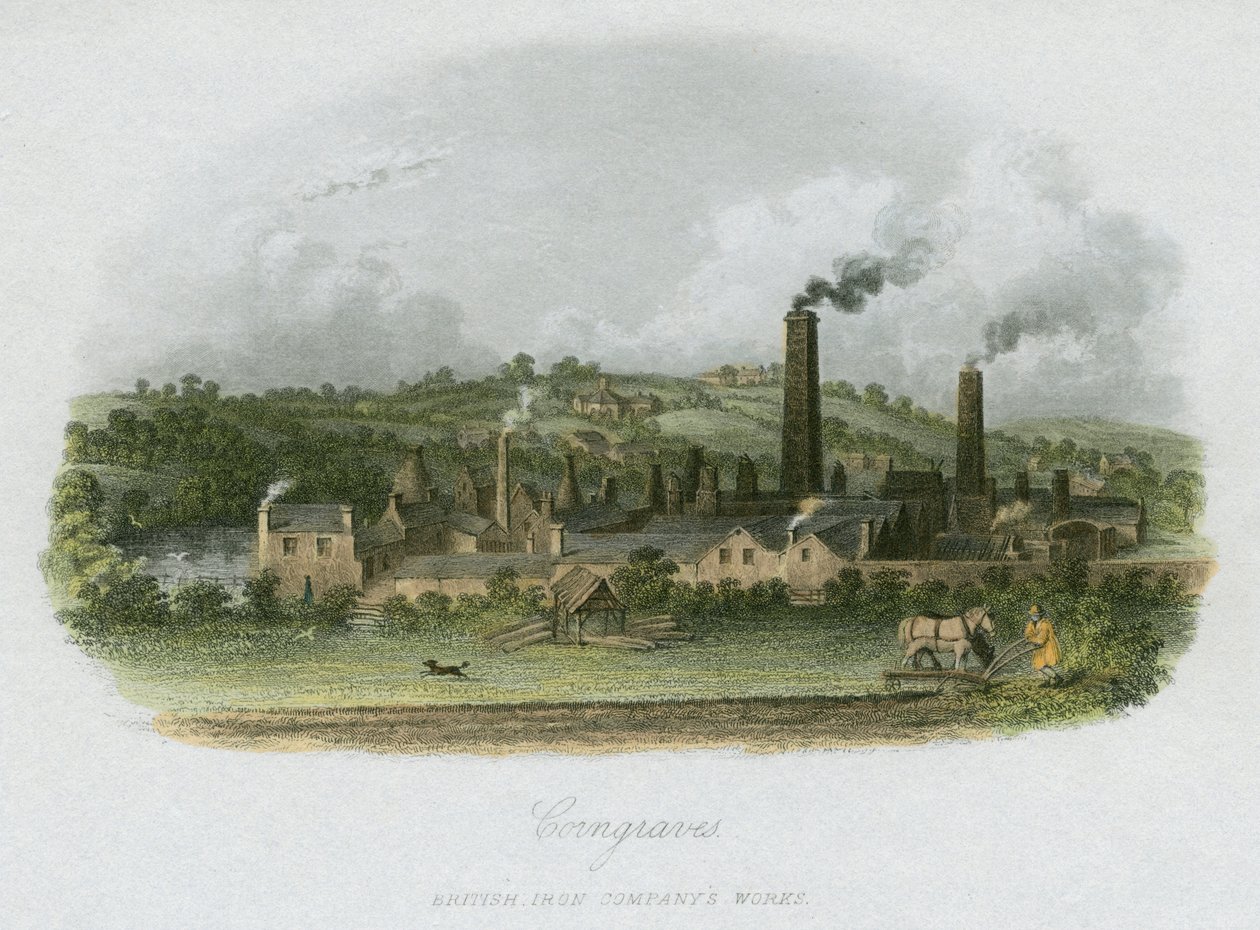 British Iron Company, Halesowen, West Midlands, c1835 yakınlarındaki Corngreaves