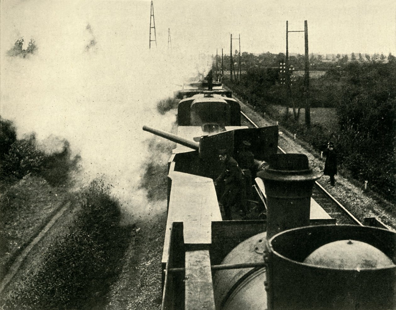 İngiliz Donanması zırhlı treni, Birinci Dünya Savaşı, 1914, c1920. by Unbekannt