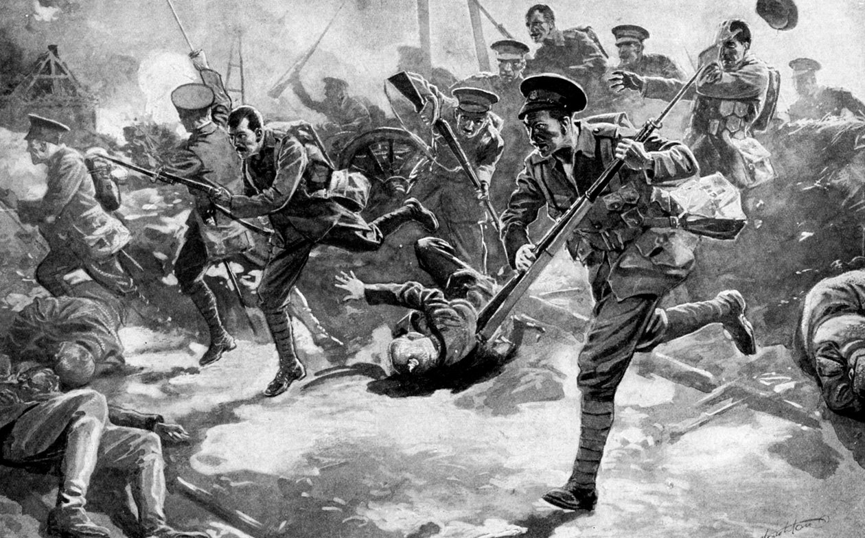 Alman kuvvetleriyle İngiliz piyade savaşı, Birinci Dünya Savaşı, 1914 by Unbekannt