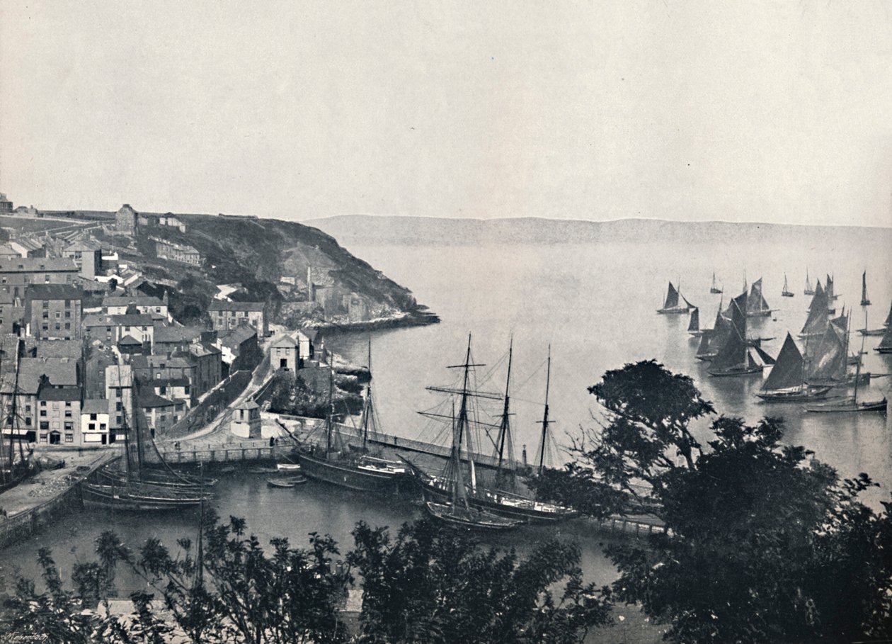 Brixham - Aşağı Şehir, Balıkçı Filosunu Gösteriyor, 1895 by Unbekannt