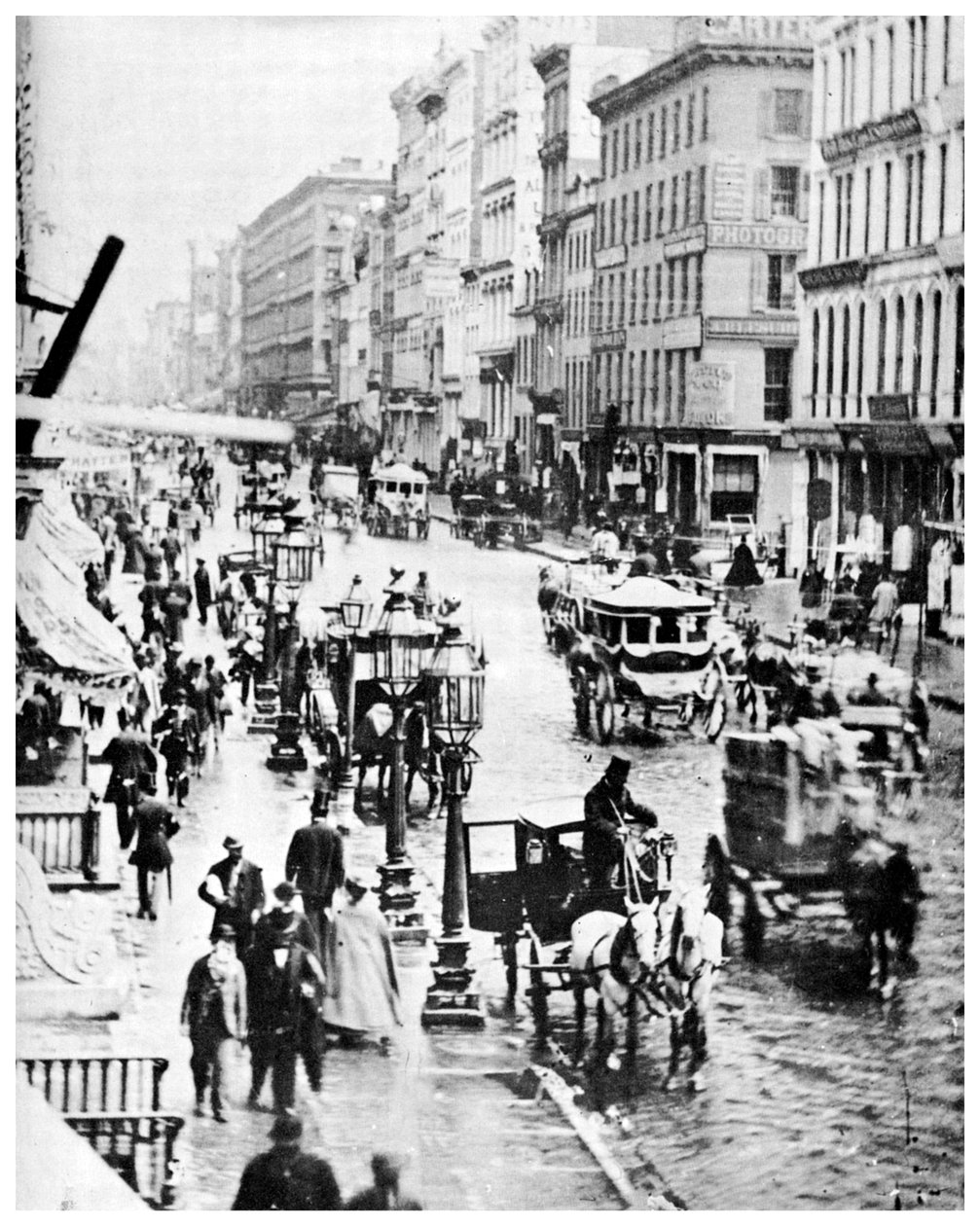 Broadway ve Spring Street, New York, ABD, 1867 1955 by Unbekannt