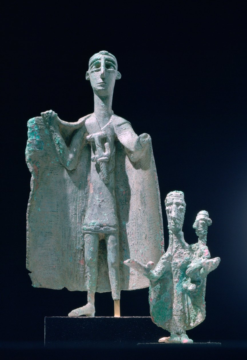 Bronz anne ve çocuk heykelleri, Nuragici kültürü, Siniscola, Sardunya, MÖ 9-6. yy by Unbekannt