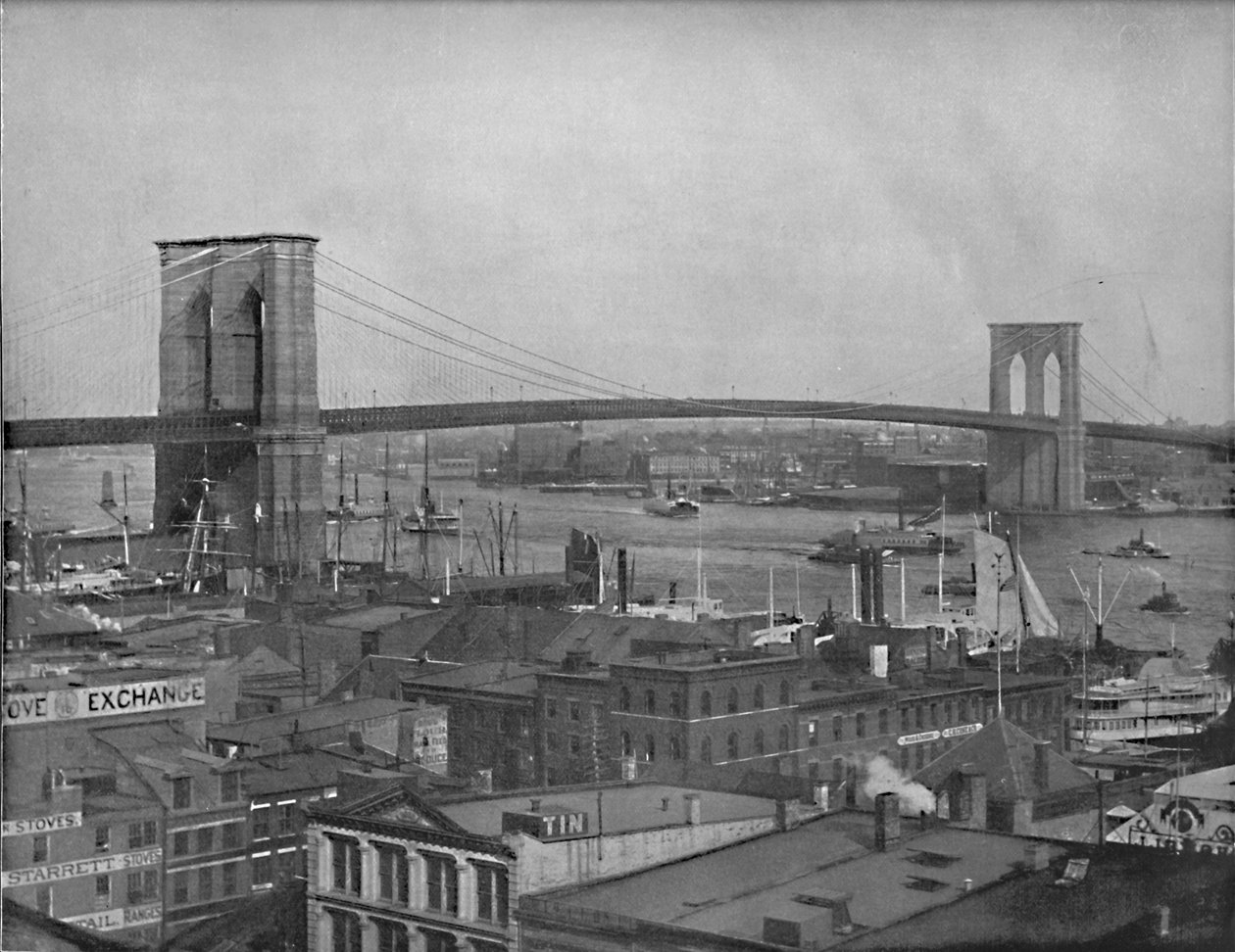 Brooklyn Köprüsü, New York, c1897. by Unbekannt