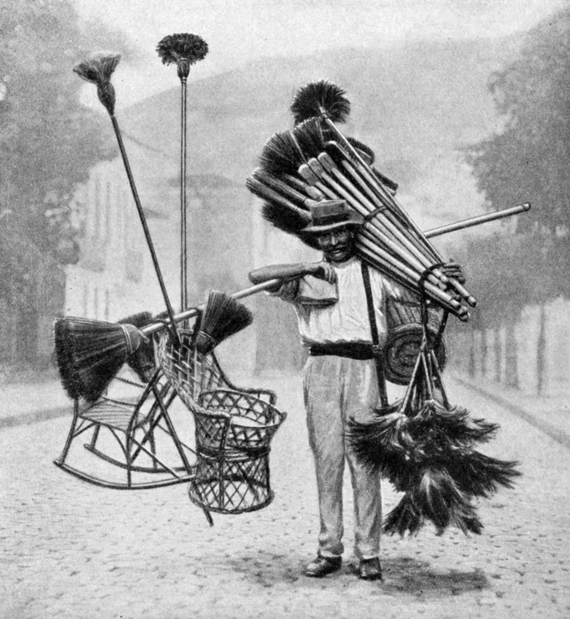 Süpürge satıcısı, Rio de Janeiro, Brezilya, 1922 by Unbekannt