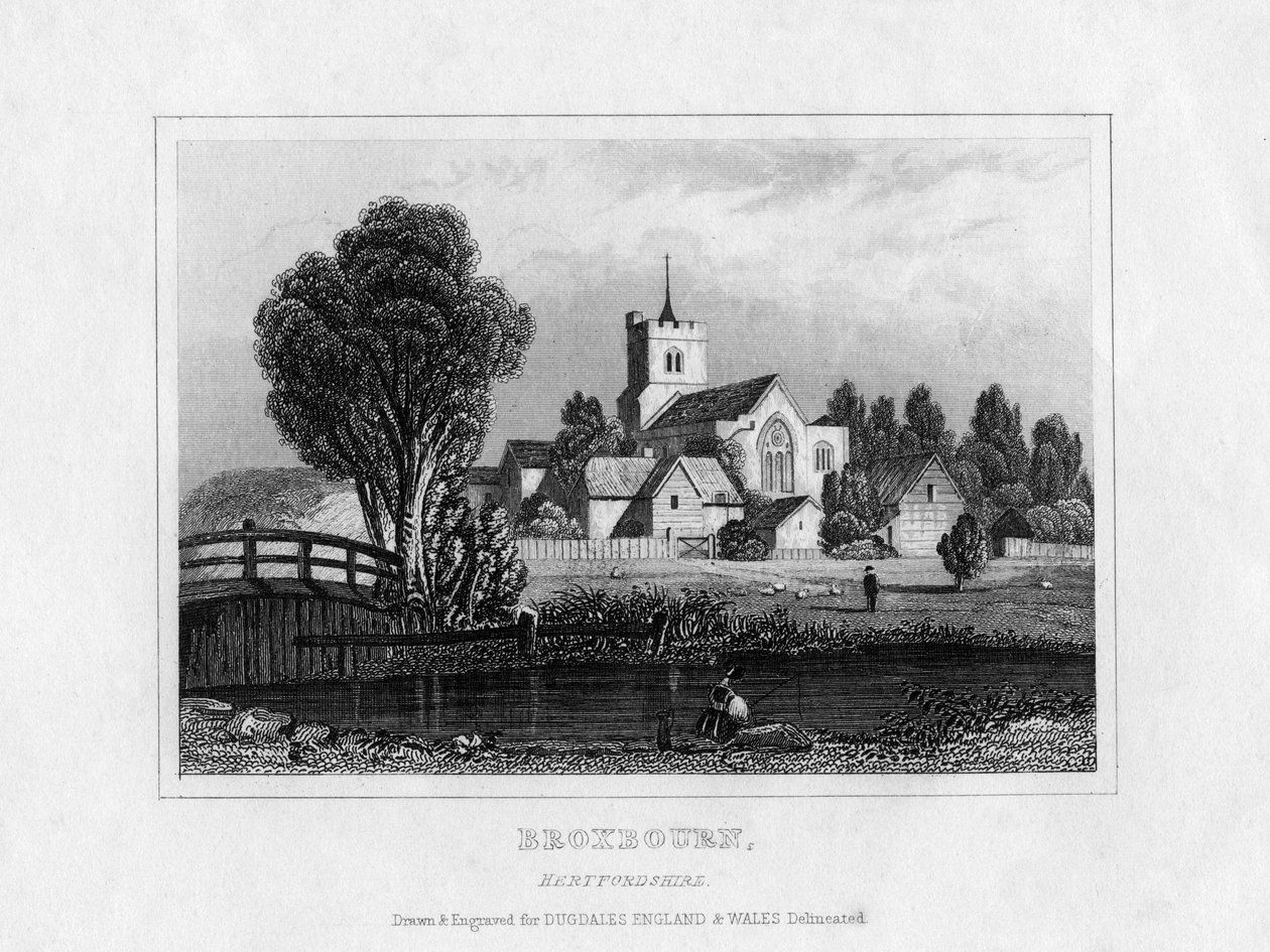 Broxbourne, Hertfordshire, 19. yüzyılın ortaları by Unbekannt