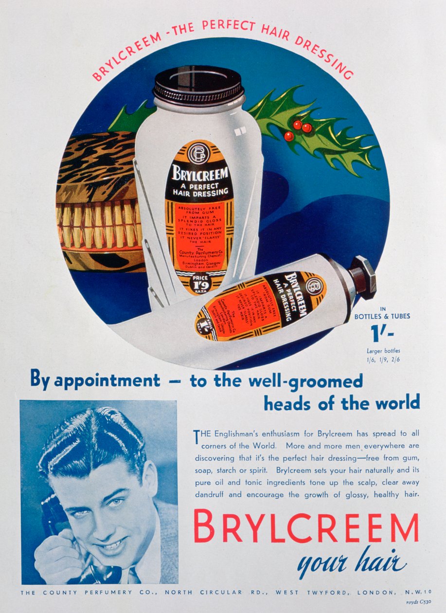 Brylcreem reklamı, 1938 by Unbekannt