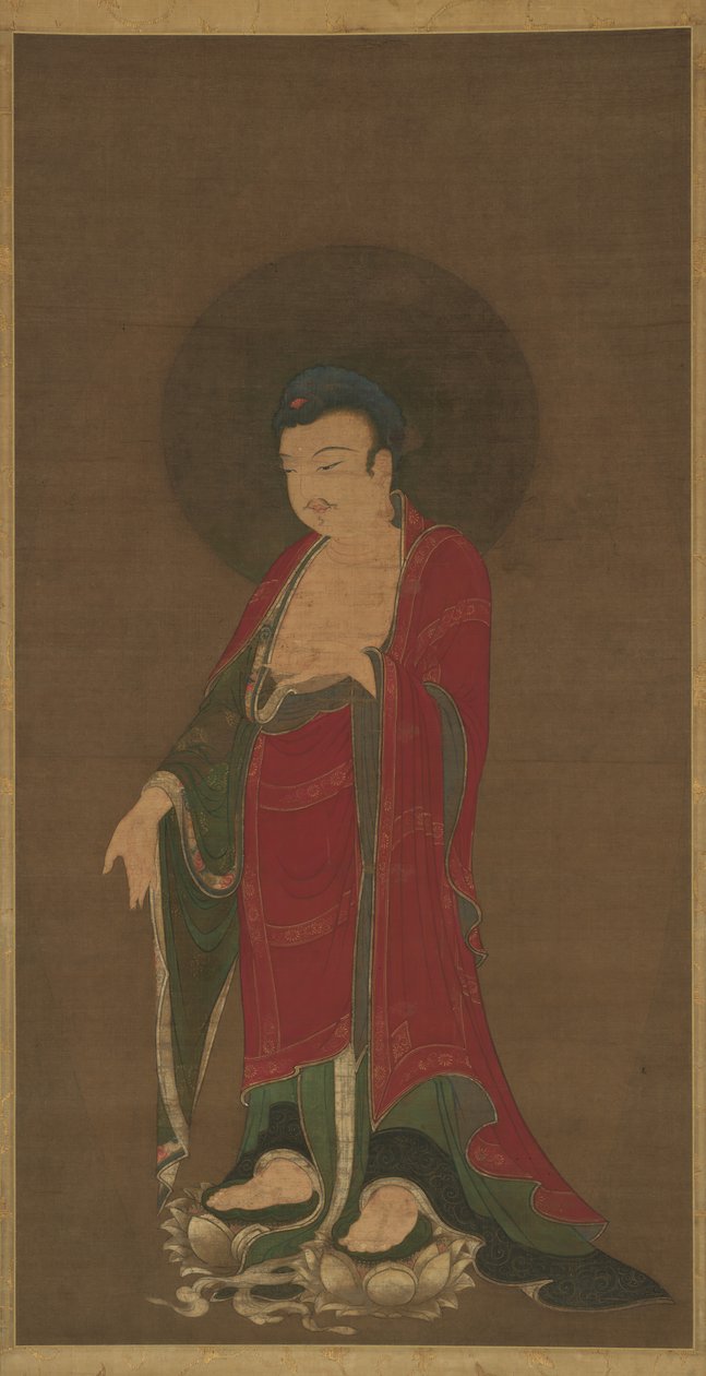 Buda Amitabha, 13. yüzyılın sonlarında Saf Topraklarından İniyor. by Unbekannt