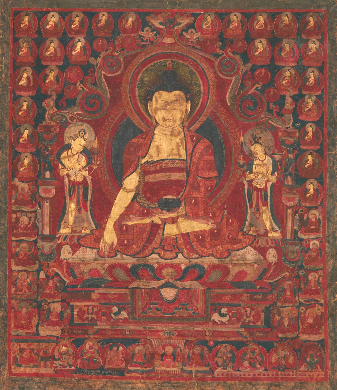 Munis Lordu olarak Buddha Shakyamuni, 17. yüzyılın ortalarında. by Unbekannt