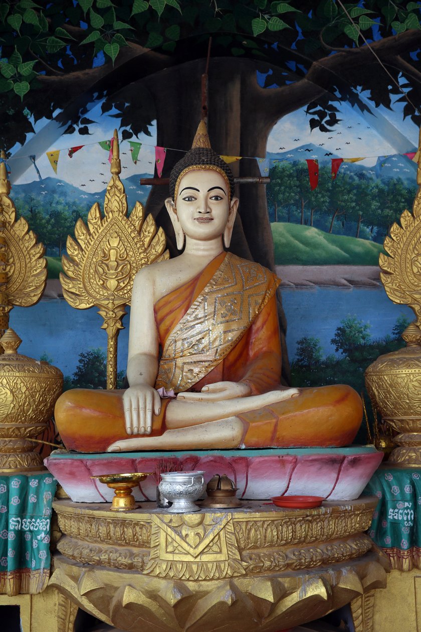 Bir Khmer tapınağında Buda heykeli. Kamboçya by Unbekannt