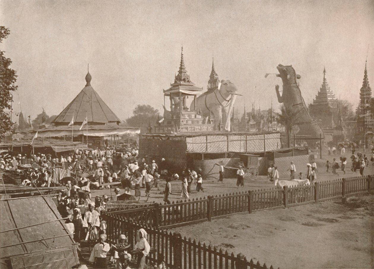 Budist Ölü Yakma Sahnesi. - Bir Phoongyi-byan, 1900. by Unbekannt