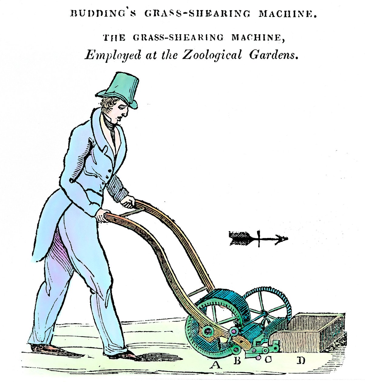 Tomurcuklananlar Çim biçme Makinesi, c1832 by Unbekannt