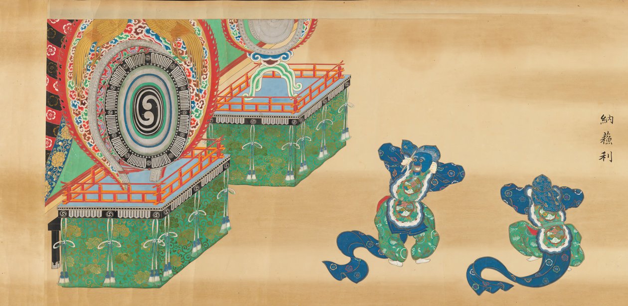 Bugaku Scroll, 17th century. by Unbekannt