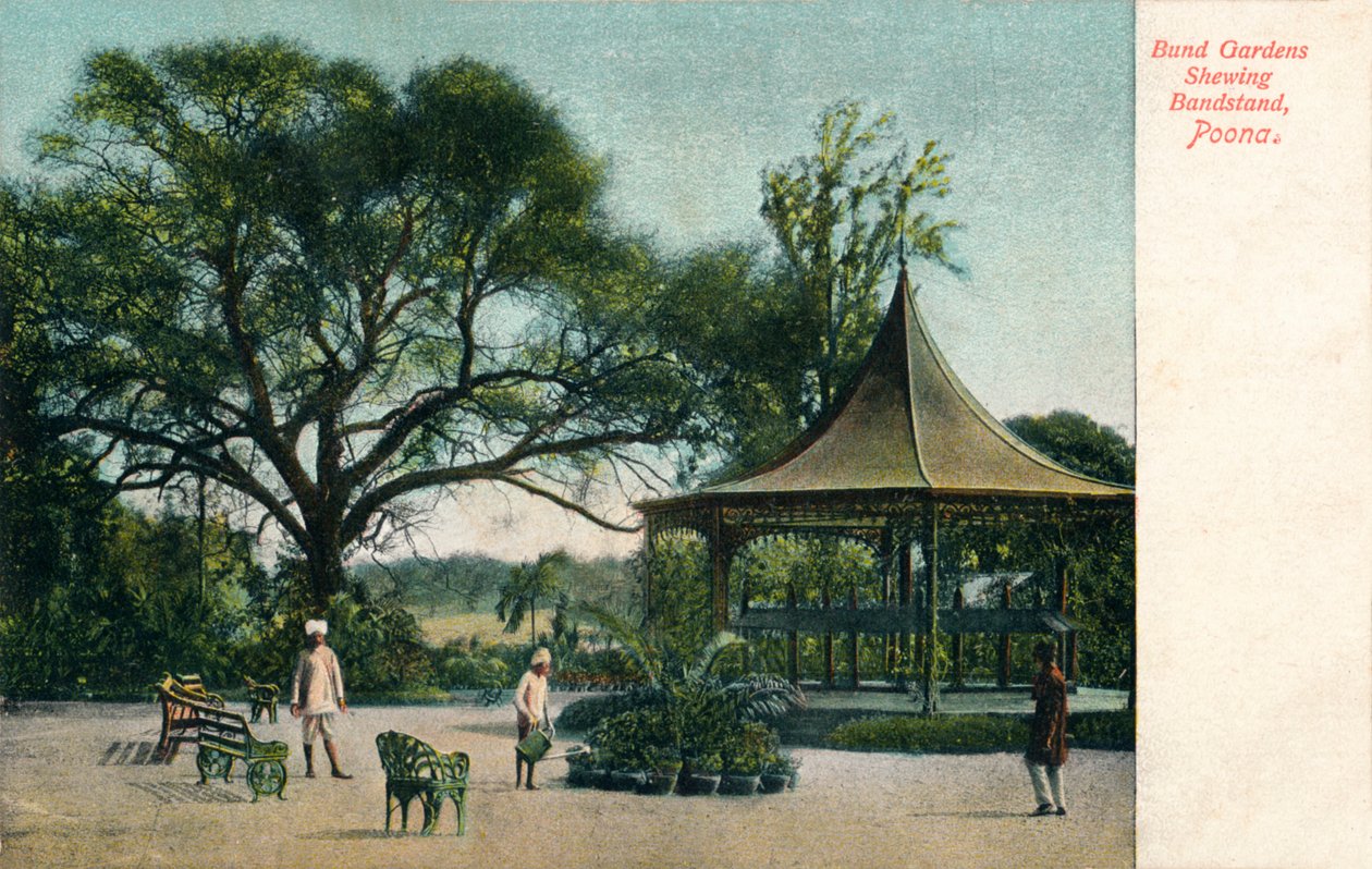 Bund Gardens Shewing Bando Takımı, Poona, c1900 by Unbekannt