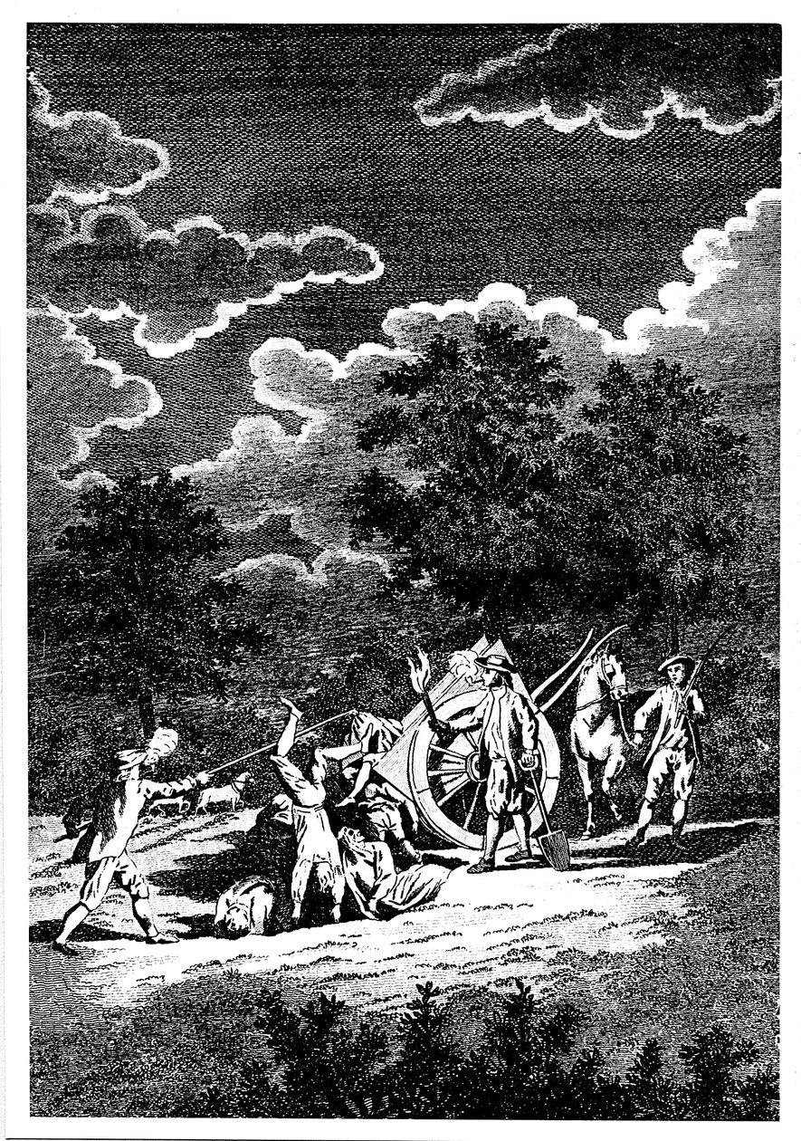 Londra Vebası kurbanlarını geceleri birden fazla mezara gömmek, 1665 by Unbekannt