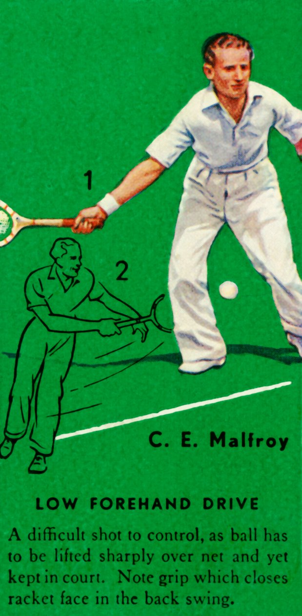 C. E. Malfroy - Alçak Forehand Drive, c1935. by Unbekannt