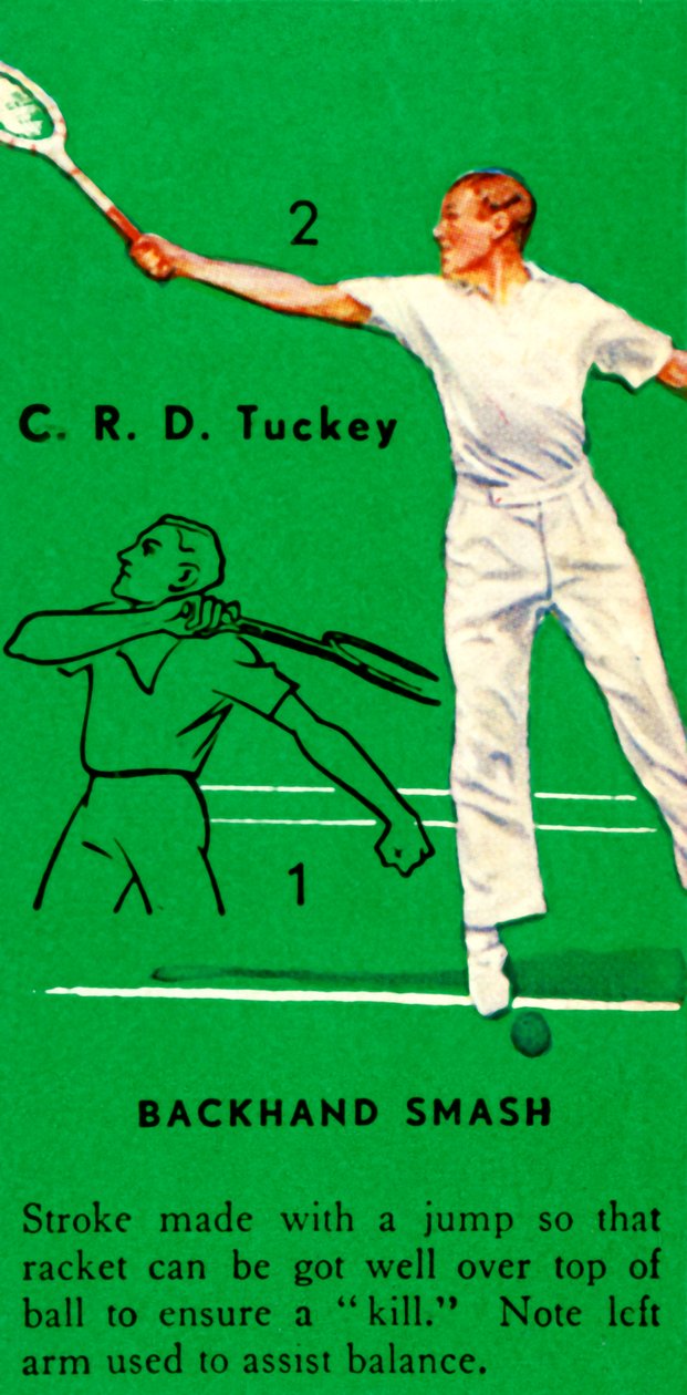 C. R. D. Tuckey - Backhand Smash, c1935. by Unbekannt