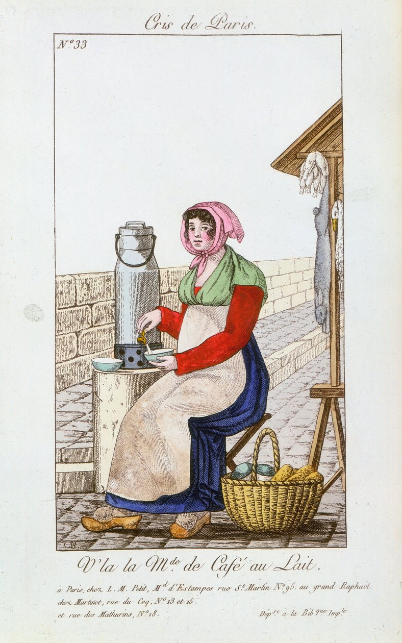 Cafe-au-lait satıcısı, 1826 by Unbekannt