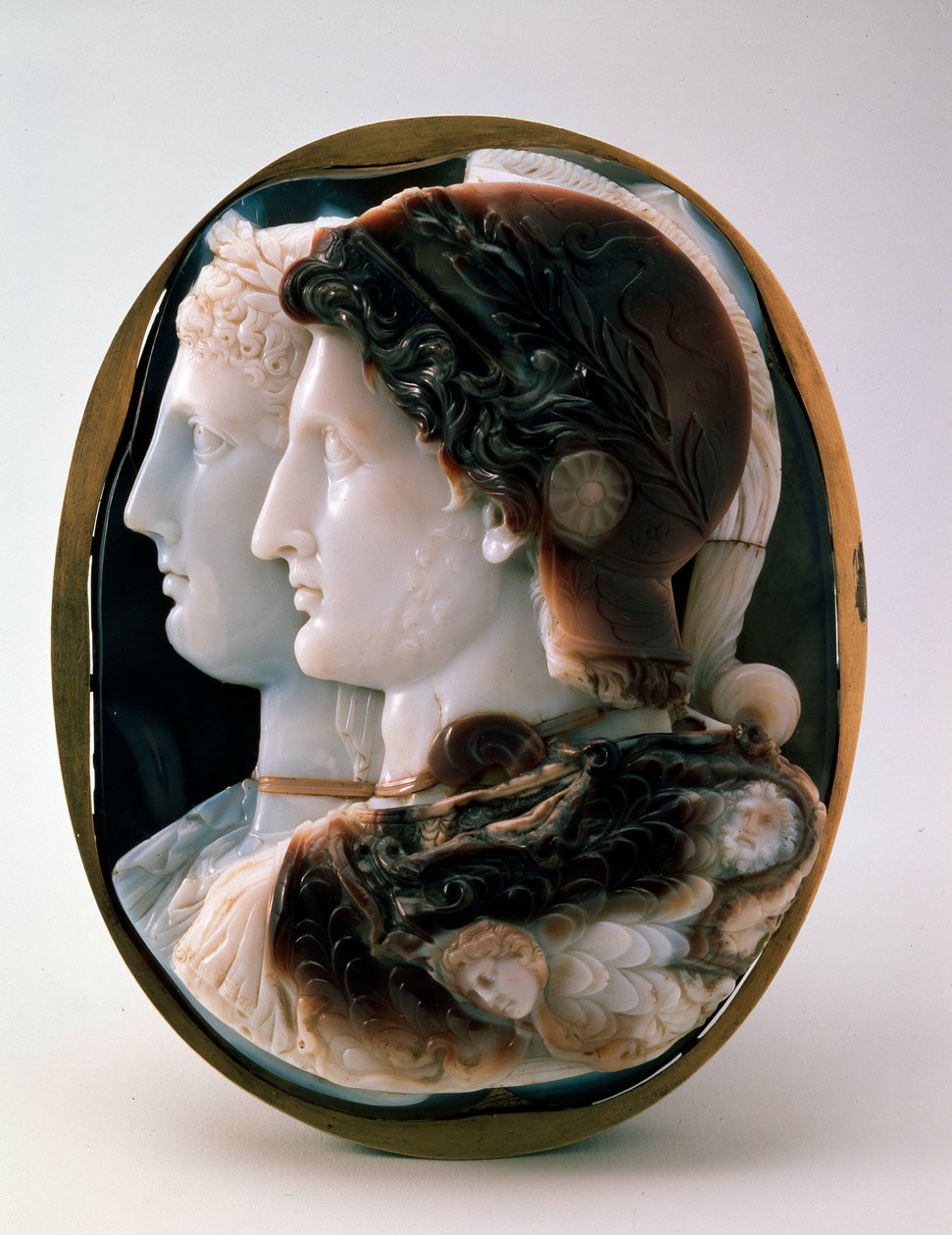 Cameo Gonzaga Cameo, Mısır Kralı II. Ptolemy ve karısı Arsinoe I, MÖ 3. yüzyıl ile by Unbekannt