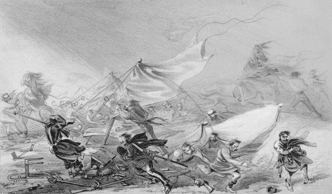 Sivastopol'dan Önce Kamp - Korkunç Fırtınanın 14 Kasım 1854, 1850'lerdeki Etkileri. by Unbekannt