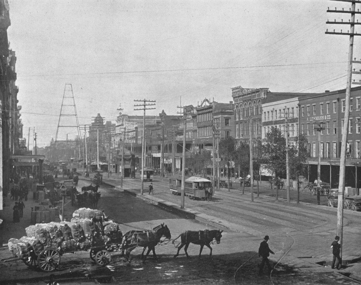 Canal Street, New Orleans, Louisiana, ABD, c1900. by Unbekannt