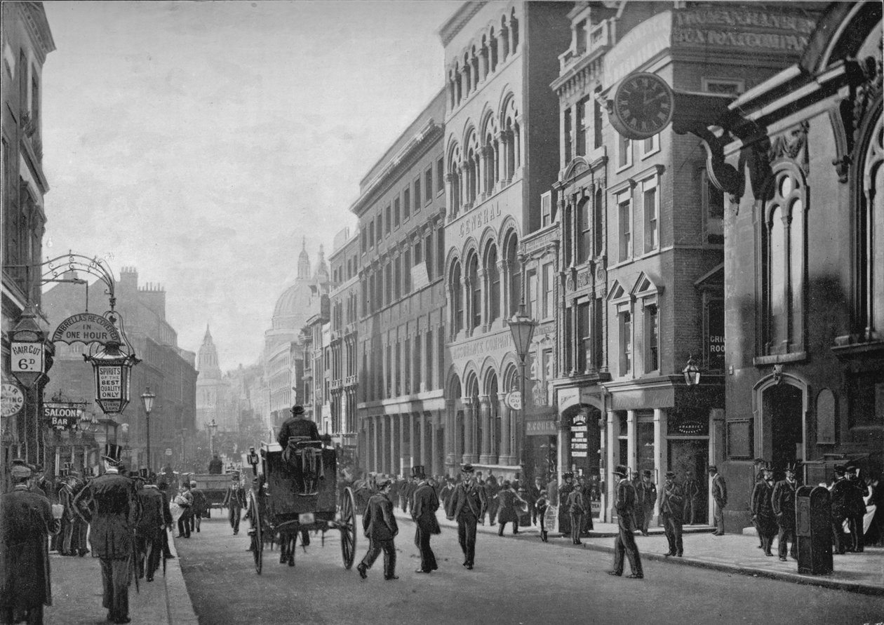 Cannon Street, batıya bakış, Londra Şehri, c1910 1911 by Unbekannt