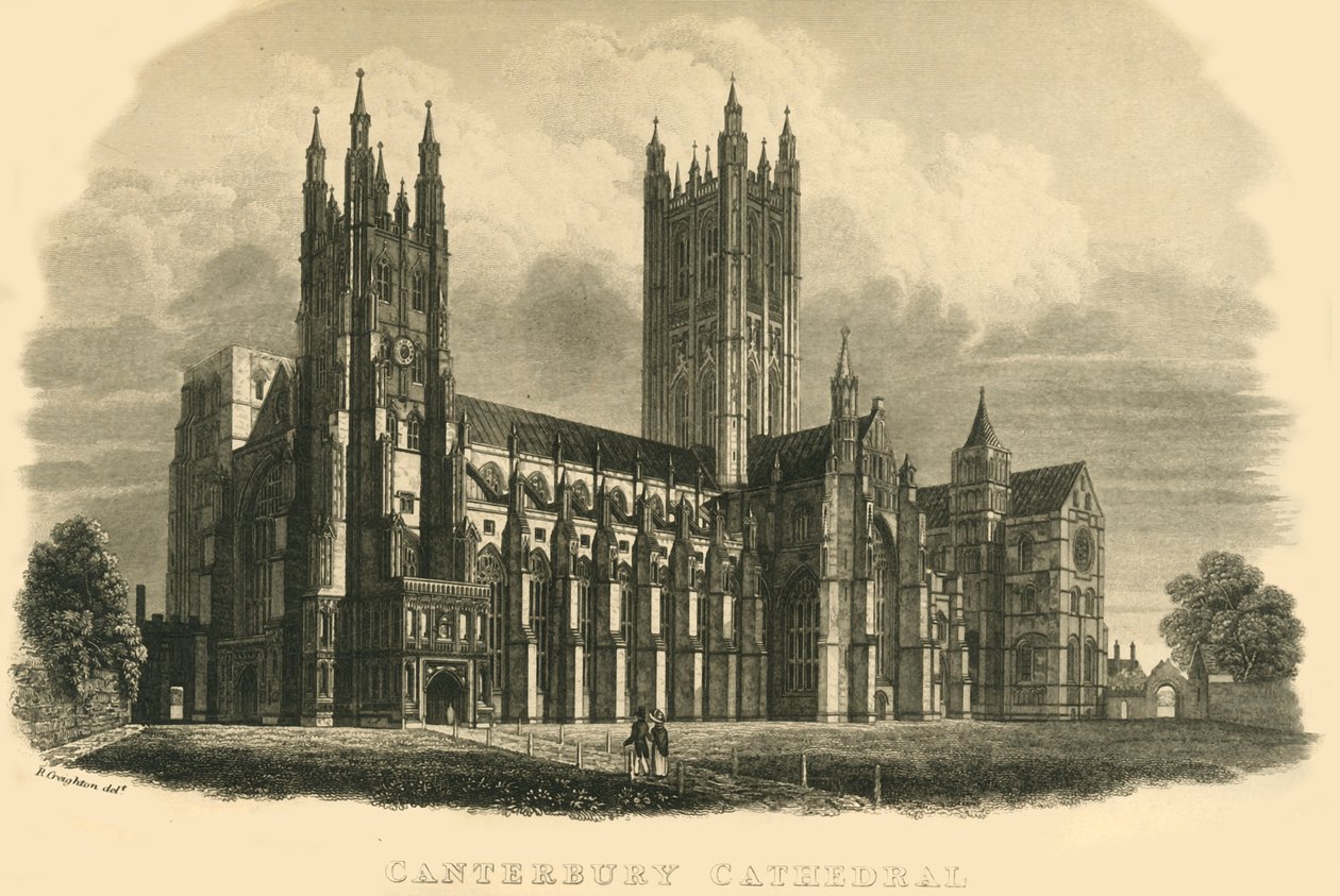 Canterbury Katedrali, 19. yüzyılın başlarında. by Unbekannt