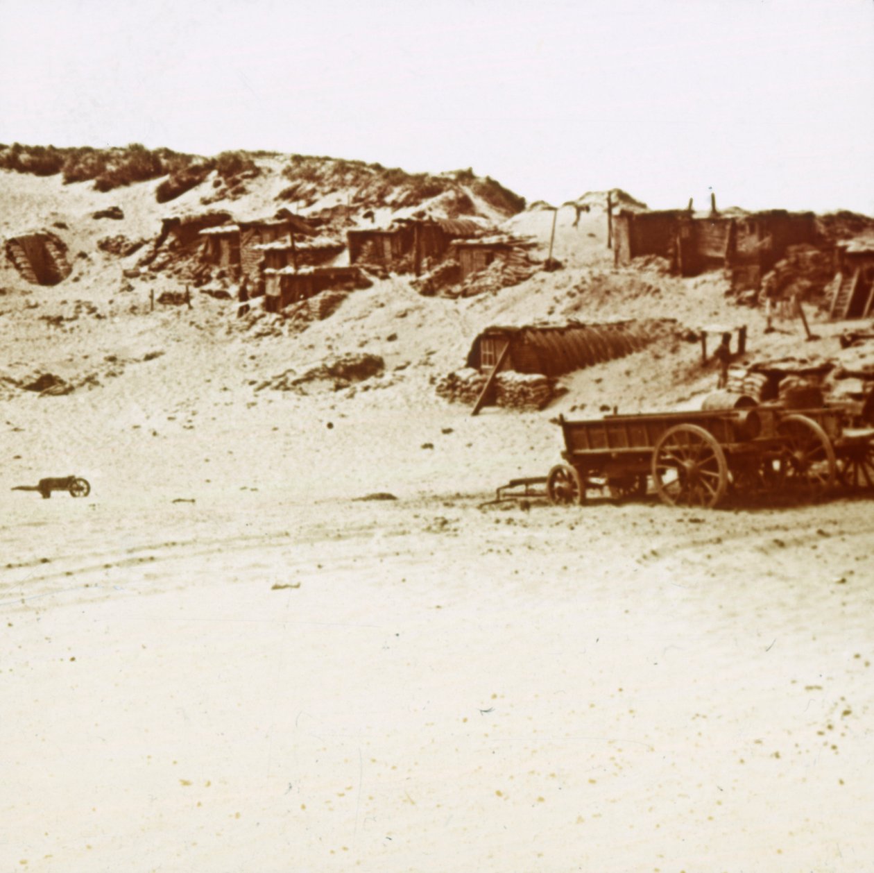 Kum tepelerindeki cantonment, Koksijde, Flanders, Belçika, c1914-c1918 by Unbekannt