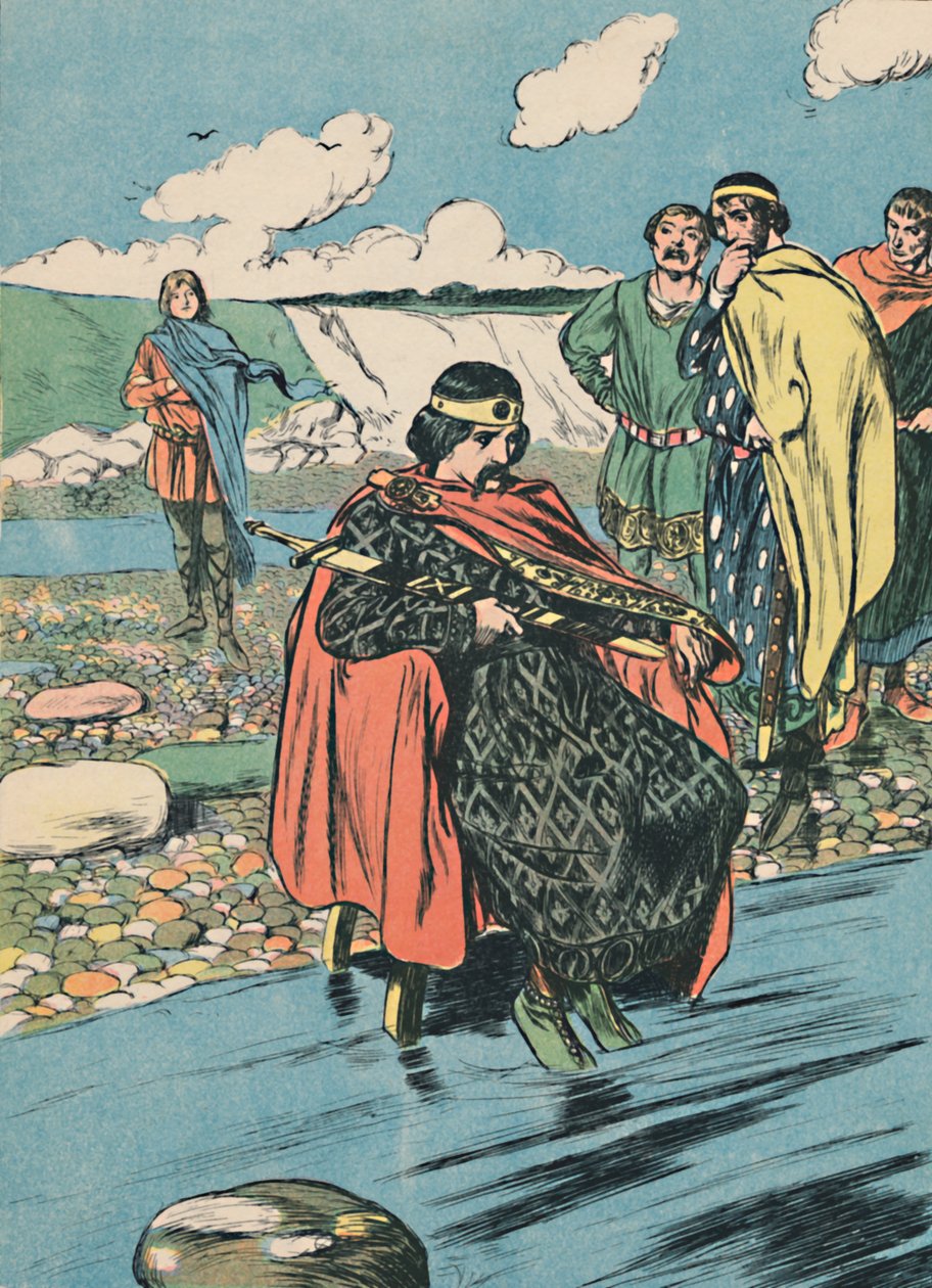 Canute Gelgitin Durmasını Emreder, c1907 by Unbekannt