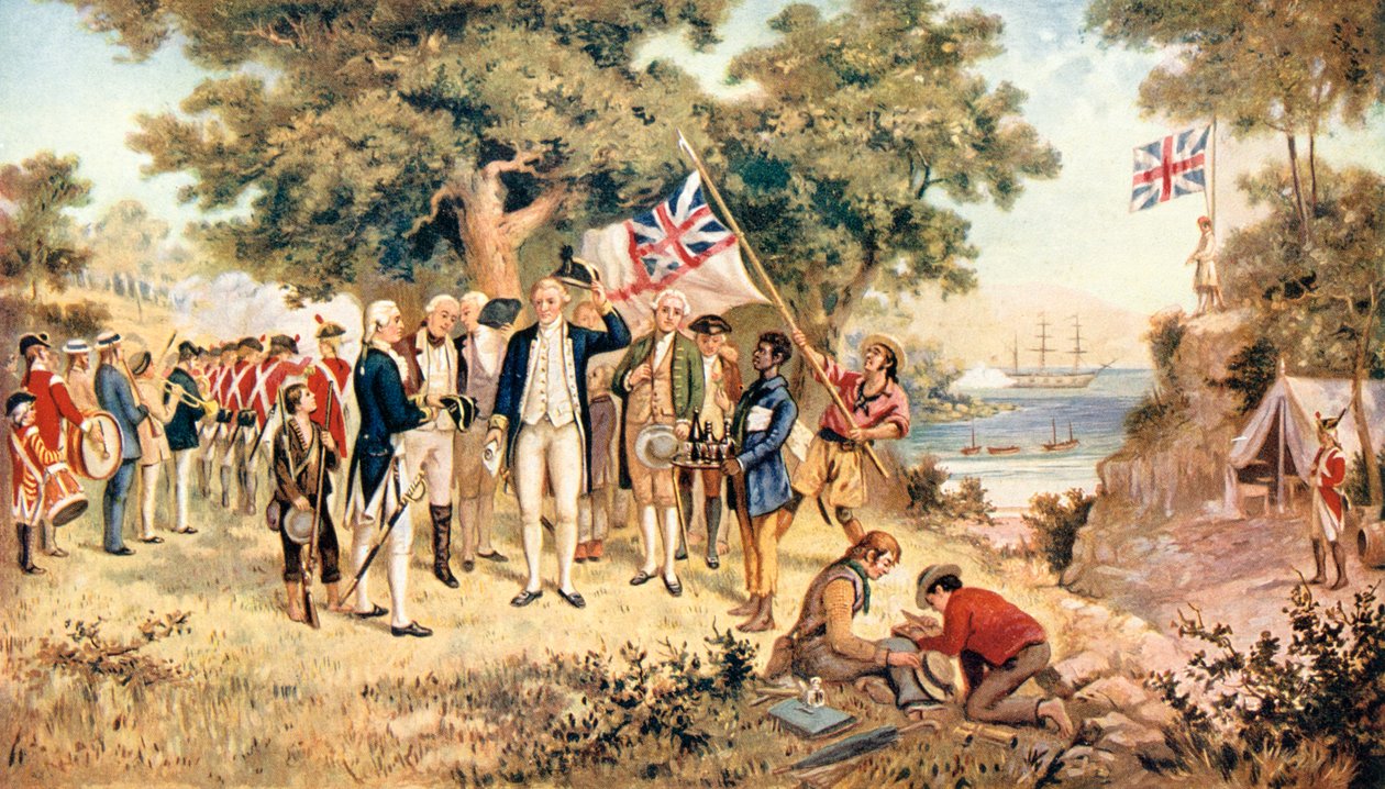 Kaptan James Cook, İngiliz Kraliyet adına Yeni Güney Galler