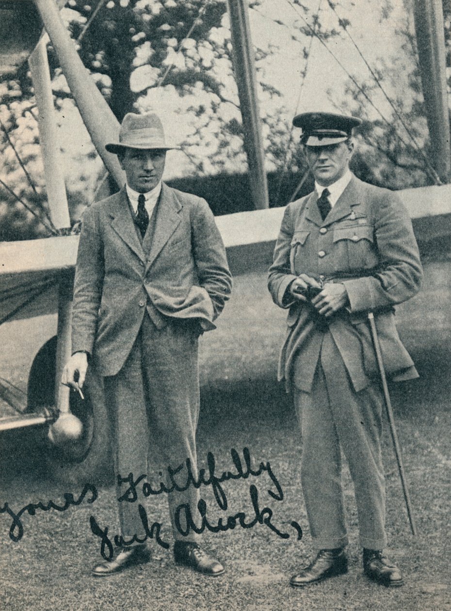Kaptan John Alcock ve Teğmen Arthur Whitten Brown, İngiliz havacılar, c1919 c1937 by Unbekannt