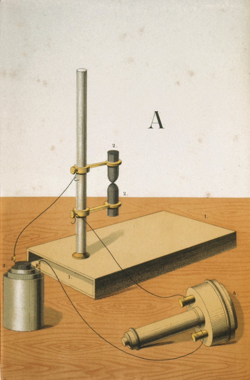 Karbon mikrofon, 1882 by Unbekannt
