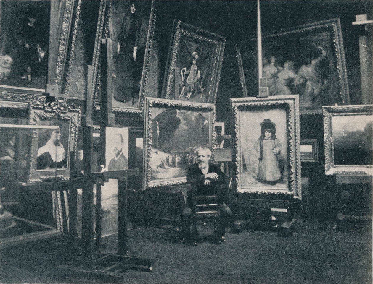 Carolus Duran Stüdyosunda, c1897 by Unbekannt