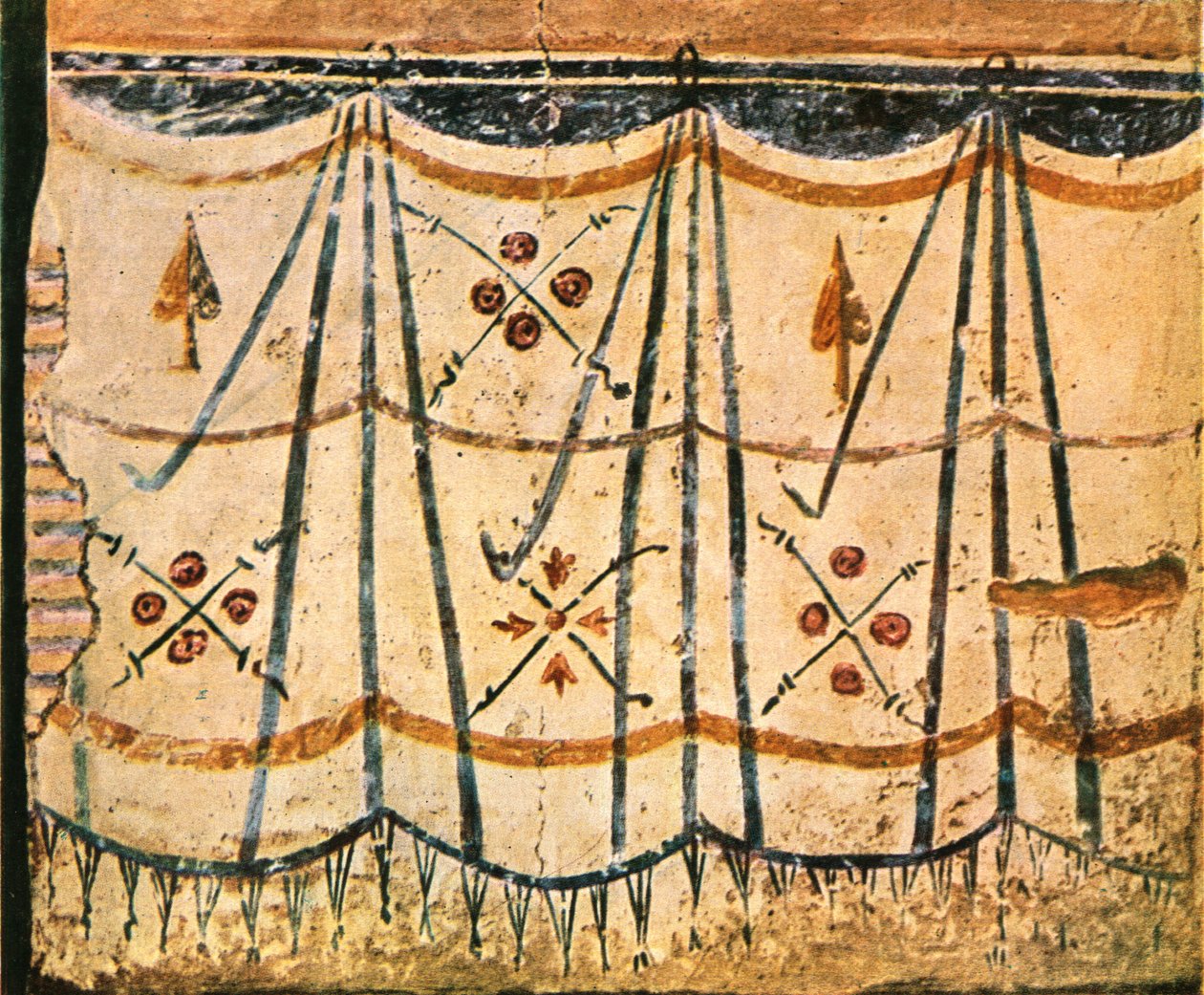 E Odasından halı frizi, Santa Maria Antiqua