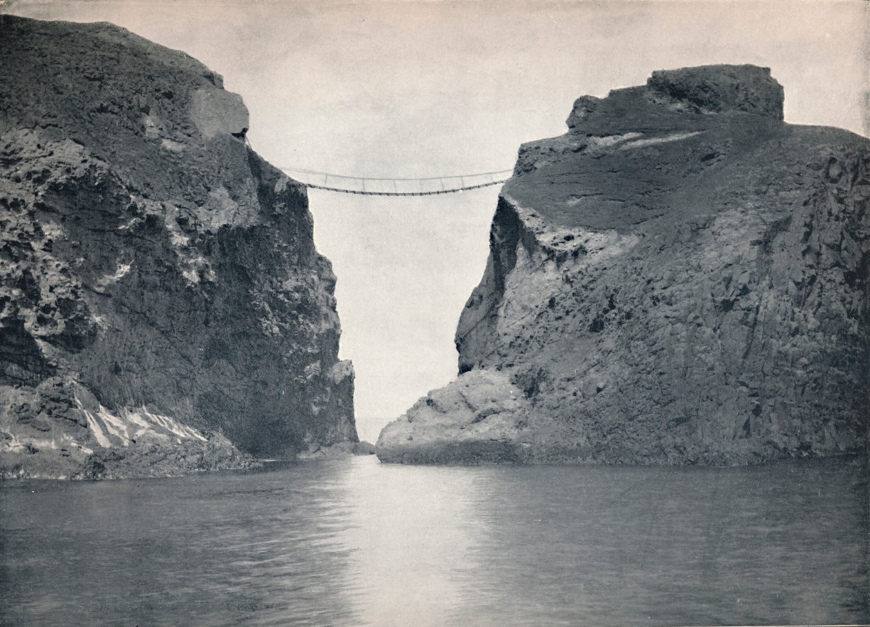 Carrick-A-Rede - Uçurumun Karşısındaki Halat Köprüsü, 1895 by Unbekannt