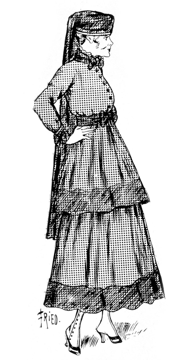İpek bordürlü kaşmir kadın modası, 1915 by Unbekannt