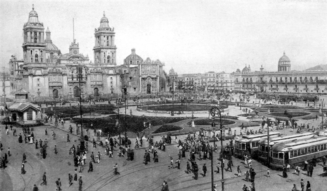Katedral ve Ulusal Saray, Mexico City, Meksika, 1926 by Unbekannt