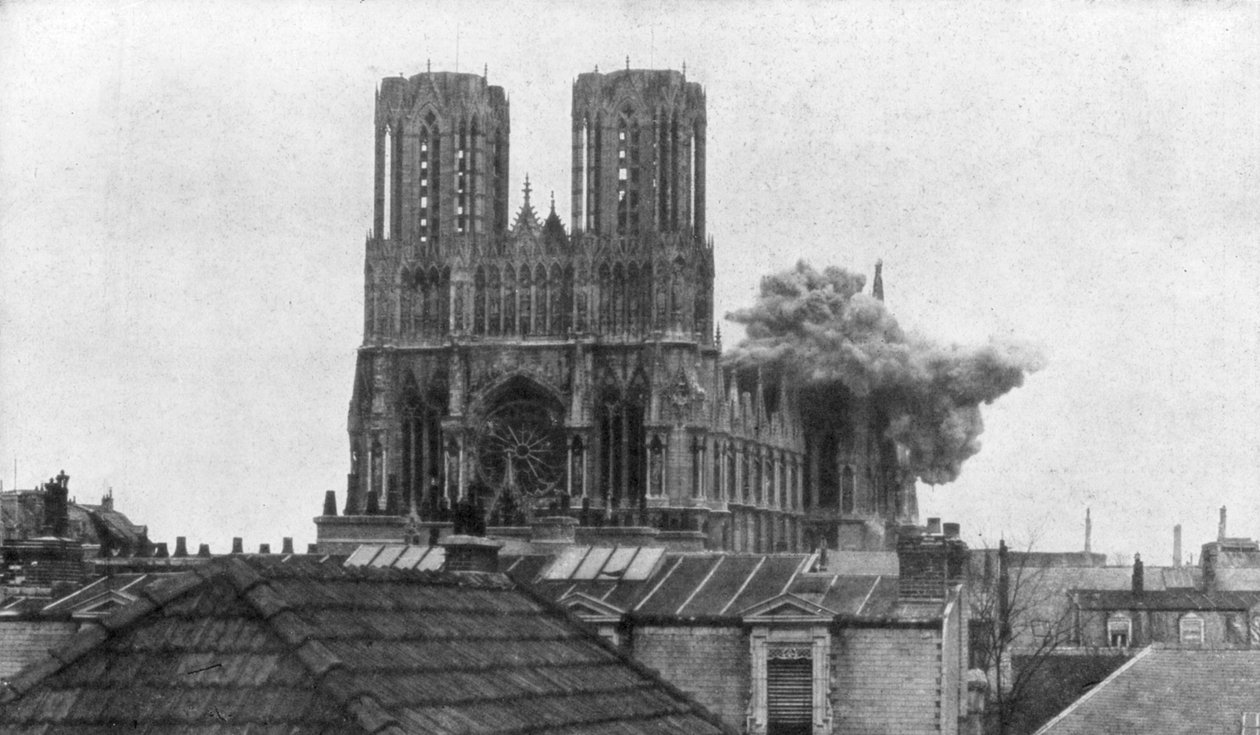 Reims Katedrali, Birinci Dünya Savaşı, 19 Nisan 1917 by Unbekannt