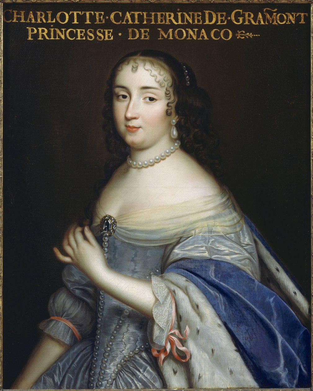 Catherine Charlotte de Gramont 1638-1678, Monako Prensesi ve Valentinois Düşesi, c1665. by Unbekannt