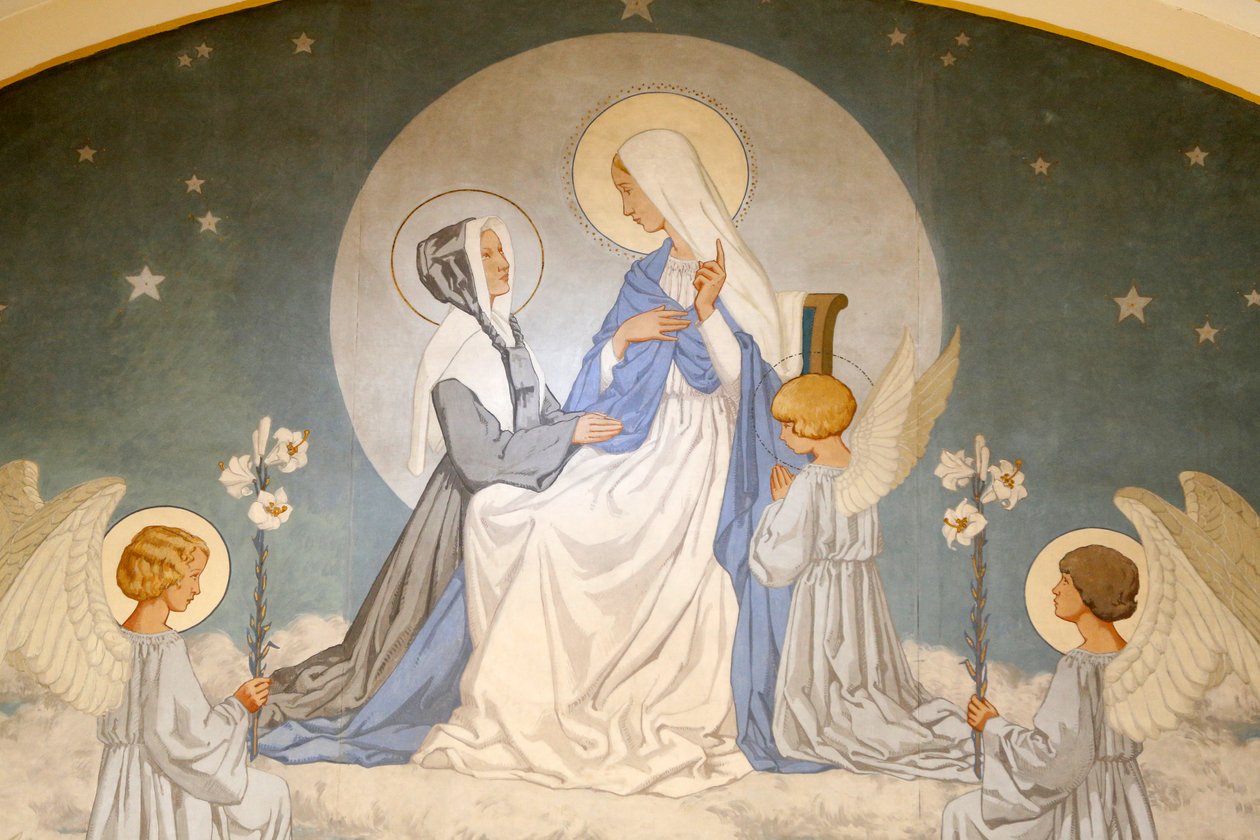 Catherine Laboure ve Meryem Ana. Fresk. Mucizevi Madalya Our Lady Şapeli. Paris Doktora by Unbekannt