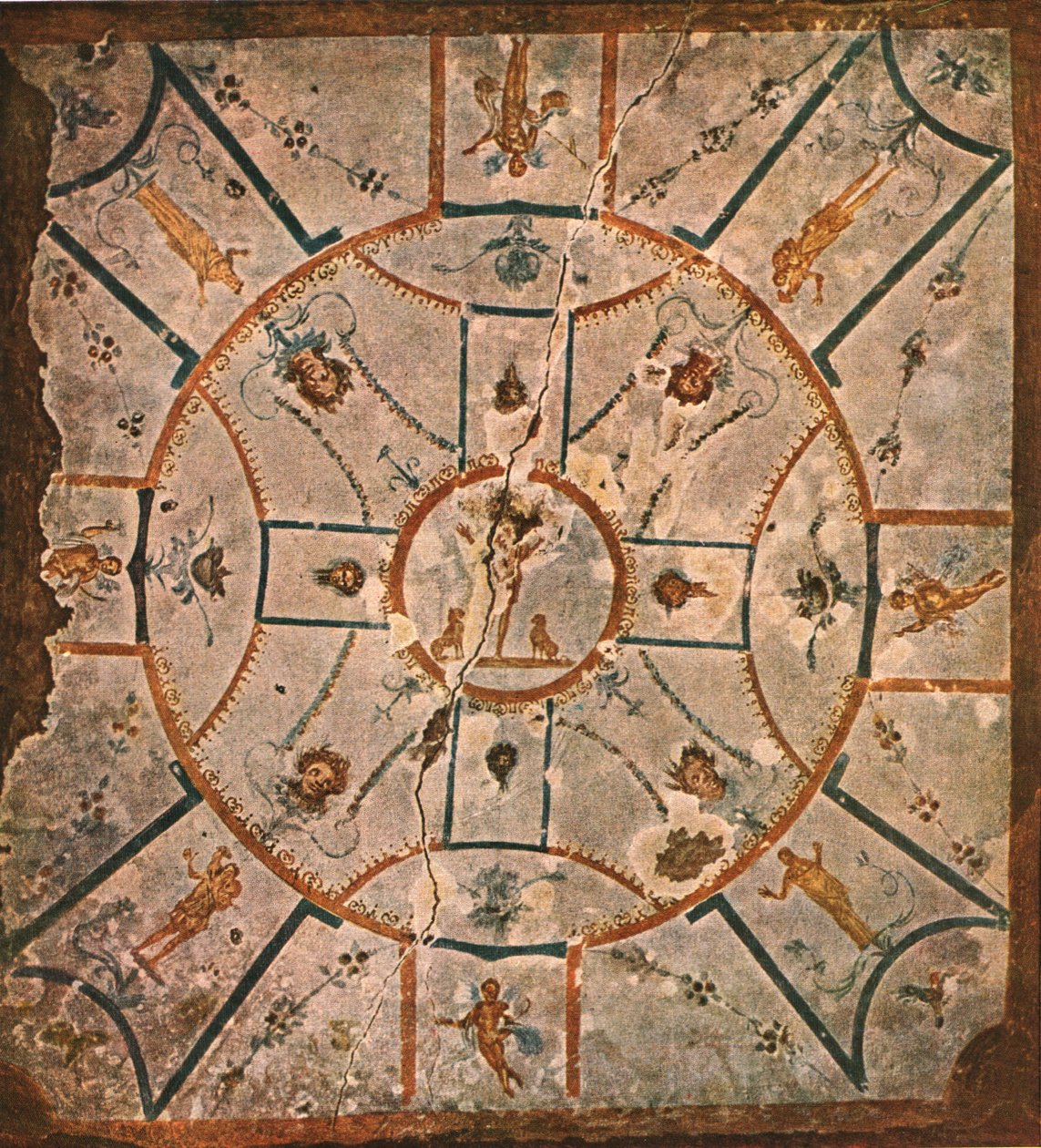 Lucina Hypogeum Odasındaki Tavan...Roma, İtalya, 1928. by Unbekannt