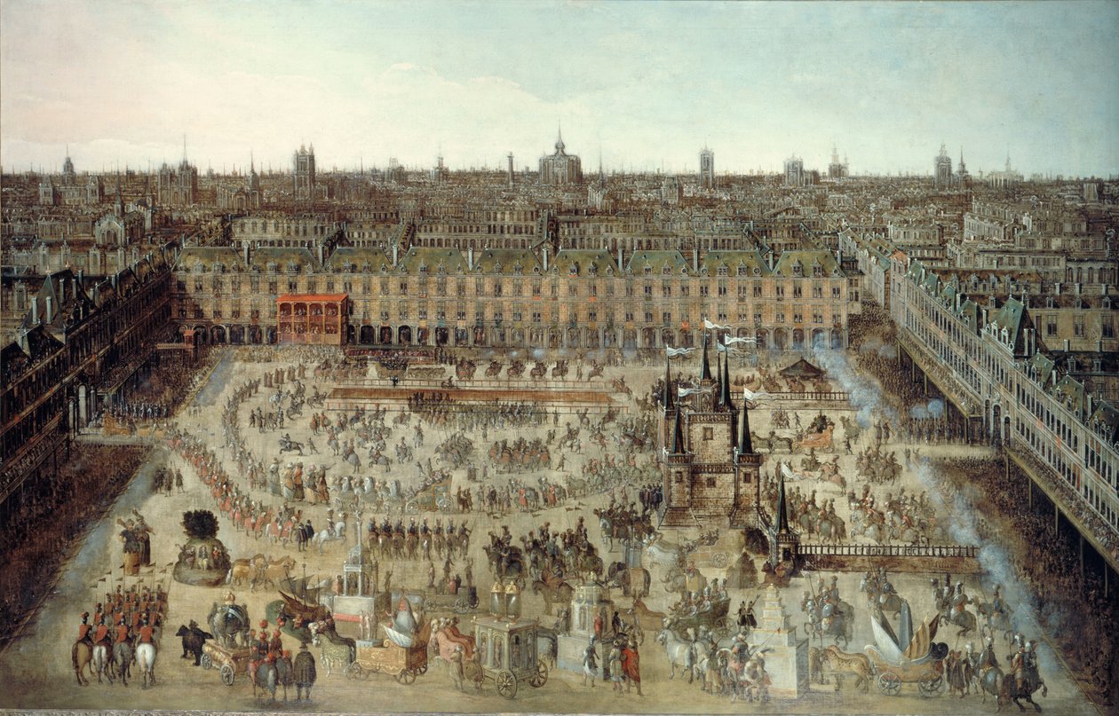 Louis XIII ile Avusturyalı Anne arasındaki evlilik sözleşmesinin kutlanması..., 1612. by Unbekannt