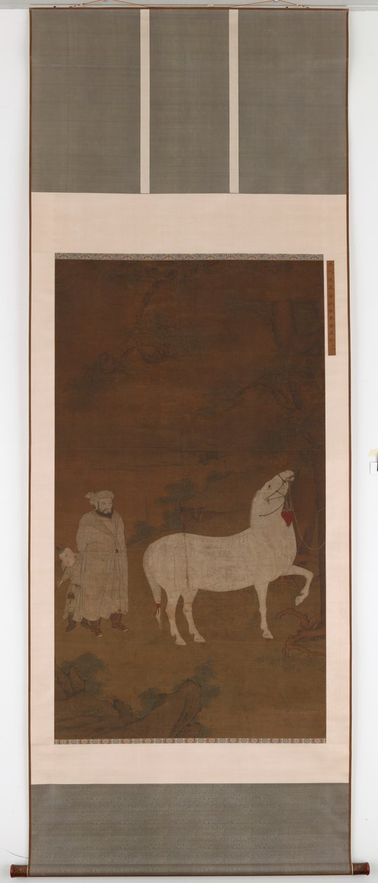 Orta Asyalı damat bir atı otlatıyor, 14. yüzyıl. by Unbekannt