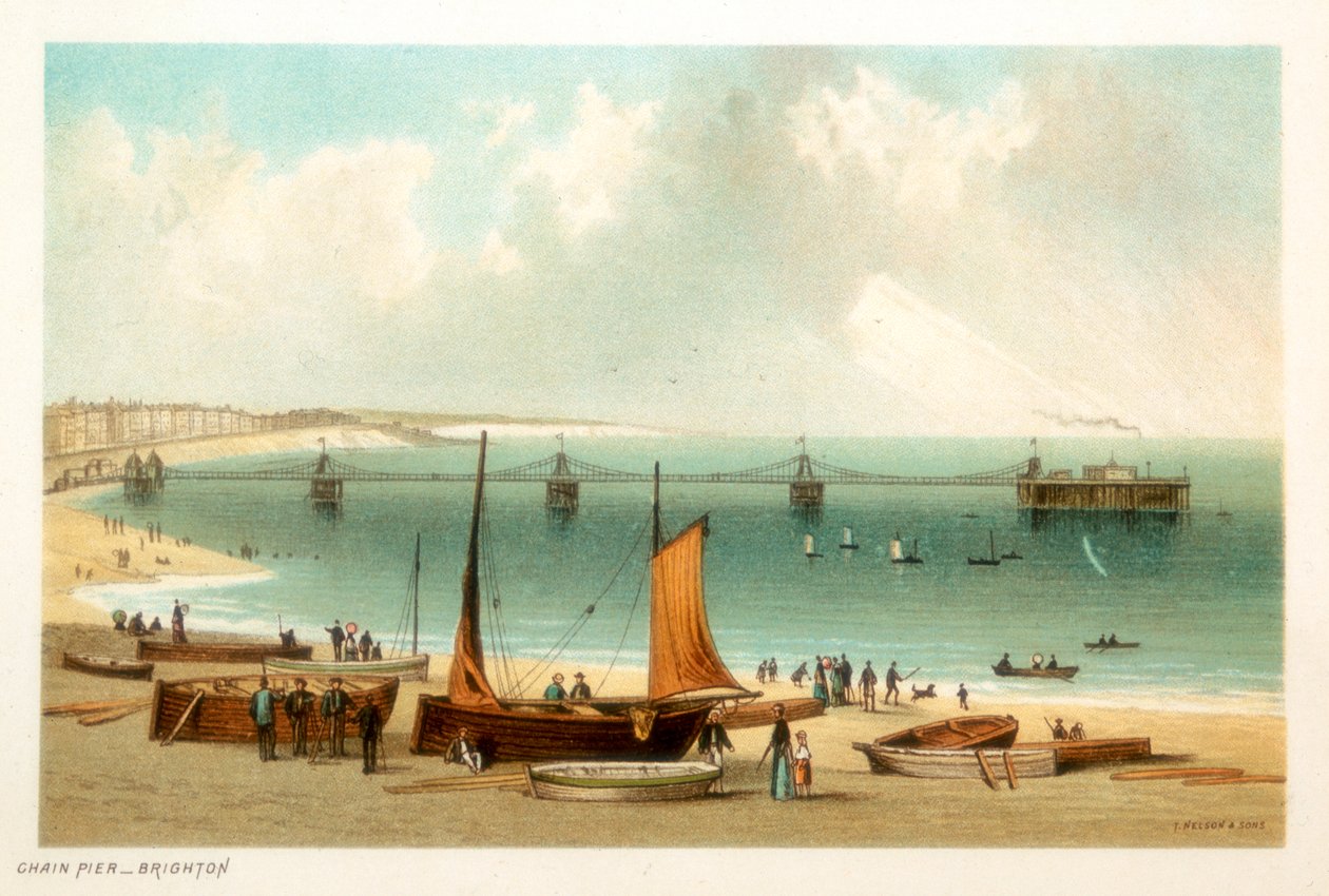 Zincir iskele, Brighton, Sussex, c1889 by Unbekannt
