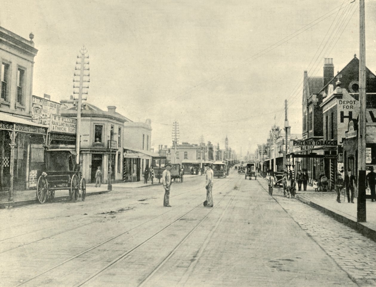 Şapel Caddesi. Melbourne, 1901. by Unbekannt