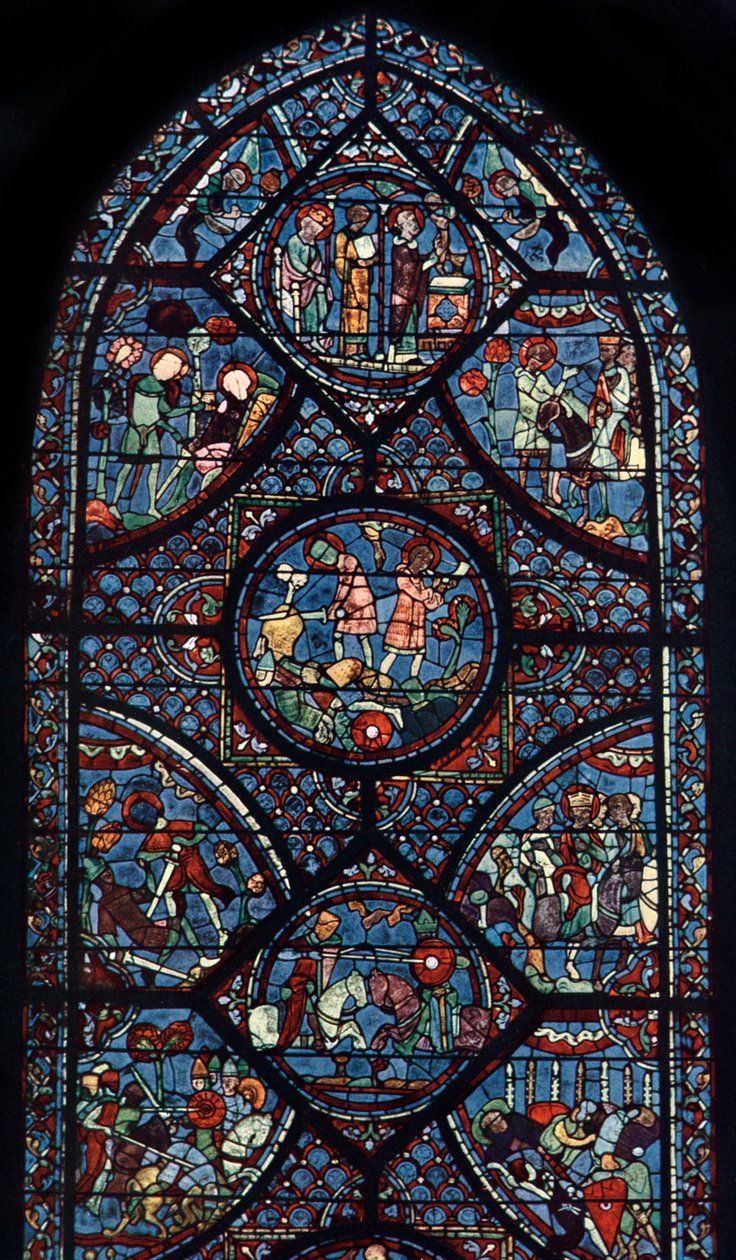 Charlemagne Penceresi, Chartres Katedrali, Fransa, c1225 by Unbekannt