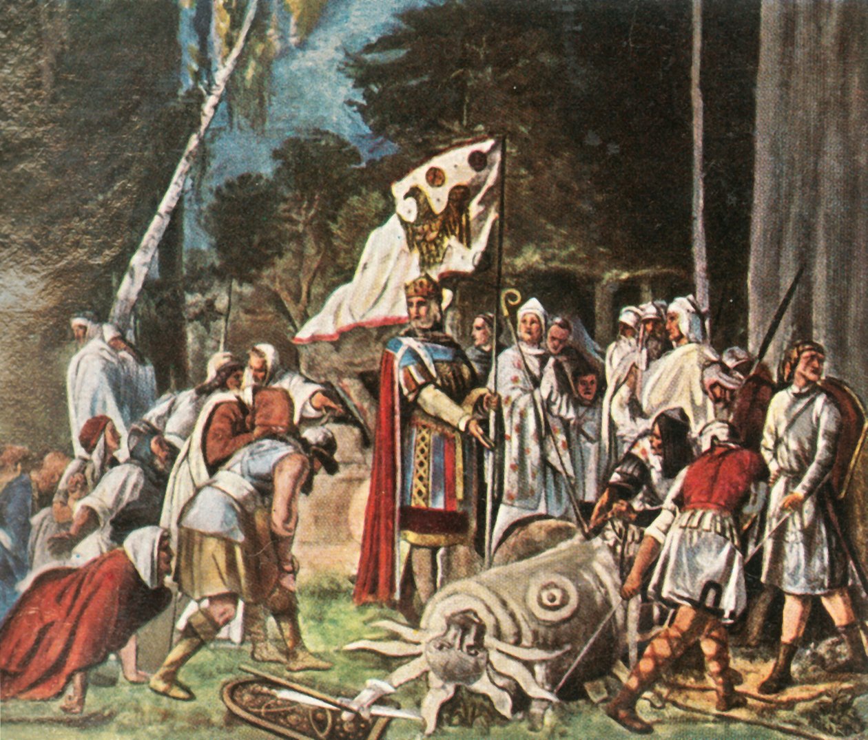 Charlemagne bir pagan idolünü yok ediyor, 1936. by Unbekannt